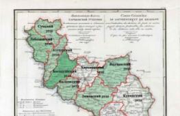 Senoviniai Charkovo provincijos Lebedinskio rajono žemėlapiai